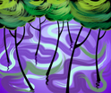 Art Purple Trees