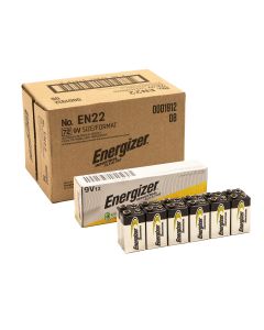 Energizer Industrial 9 Volt Alkaline Battery 6 inner packs of 12 capped batteries