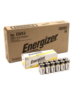 Energizer Industrial C Alkaline Battery 72/Case - 6 inner packs of 12 batteries