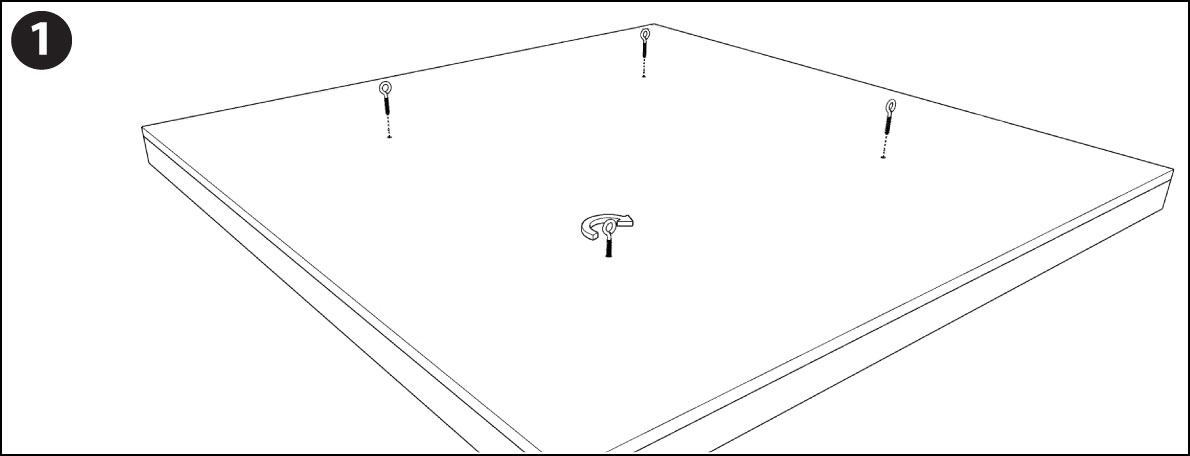 Acoustic Ceiling Cloud Installation Step 1