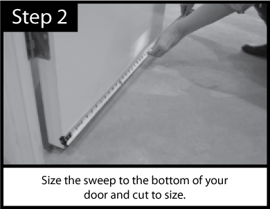 Acoustic Door sweep Installation Step 2